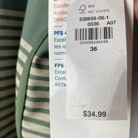 NWT OLD NAVY MENS SIZE 36 SWIM TRUNKS 9” INSEAM OLIVE GREEN TAN STRIPES - Picture 9 of 14